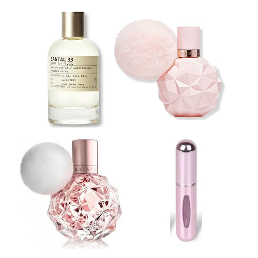 Promo Paga 2 Lleva 3 + Obsequio: Santal 33 100 ML + Ariana Grande Sweet Like Candy 100 ML + Ariana Grande Ari 100 ML + Perfumero + Envío GRATIS